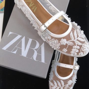 ZARA PUMPS 💥EMBROIDERY NET💥SOFTY FLAT