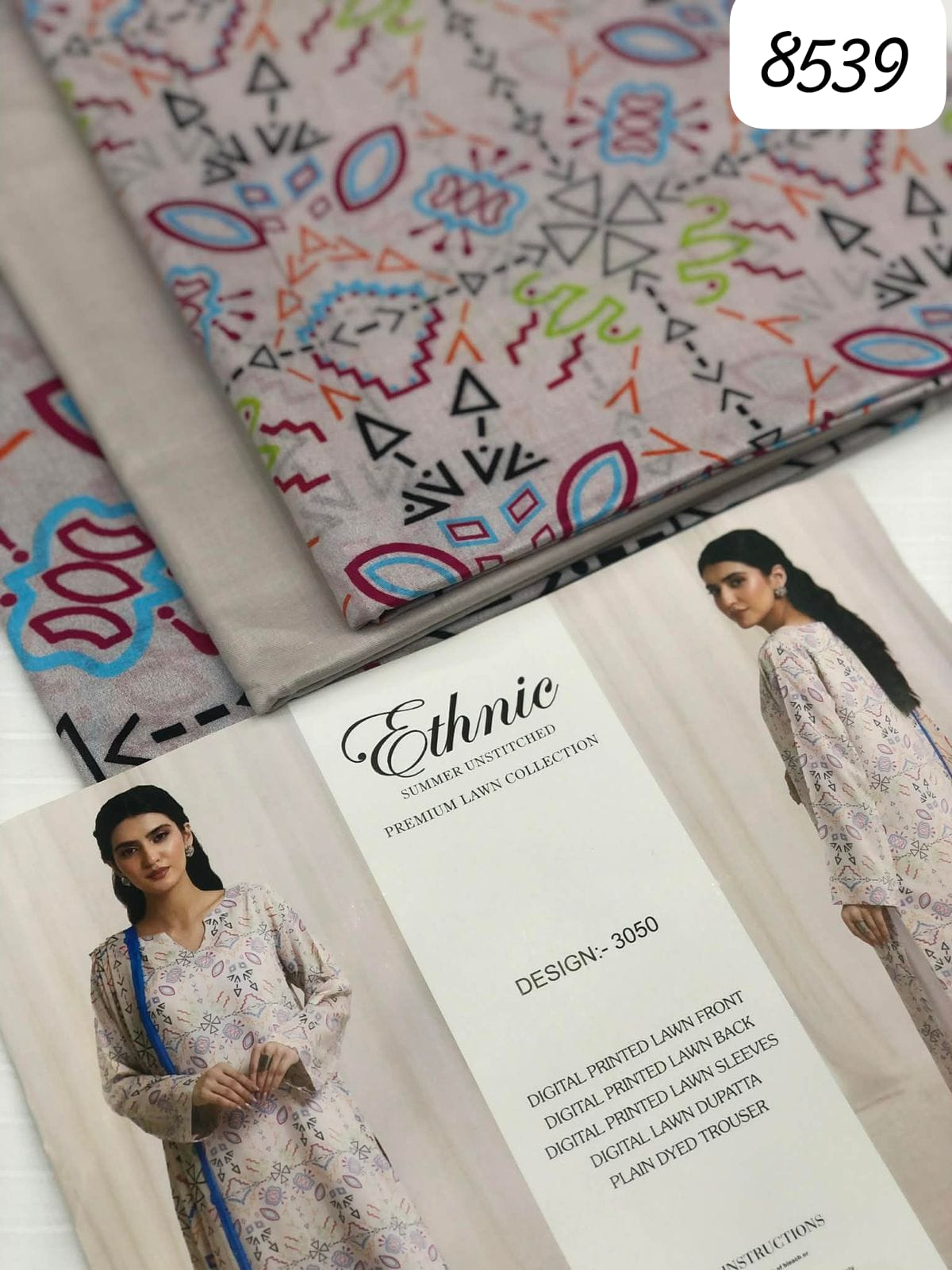 Summer Unstitched Premium Lawn Collection 3-PC (ETHINIC) - Image 9