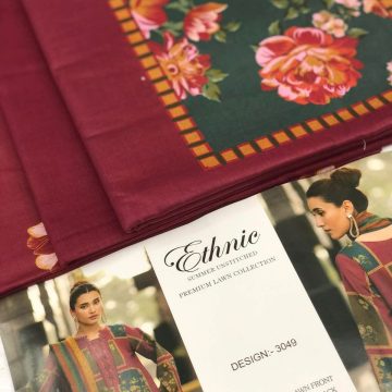 Summer Unstitched Premium Lawn Collection 3-PC (ETHINIC)
