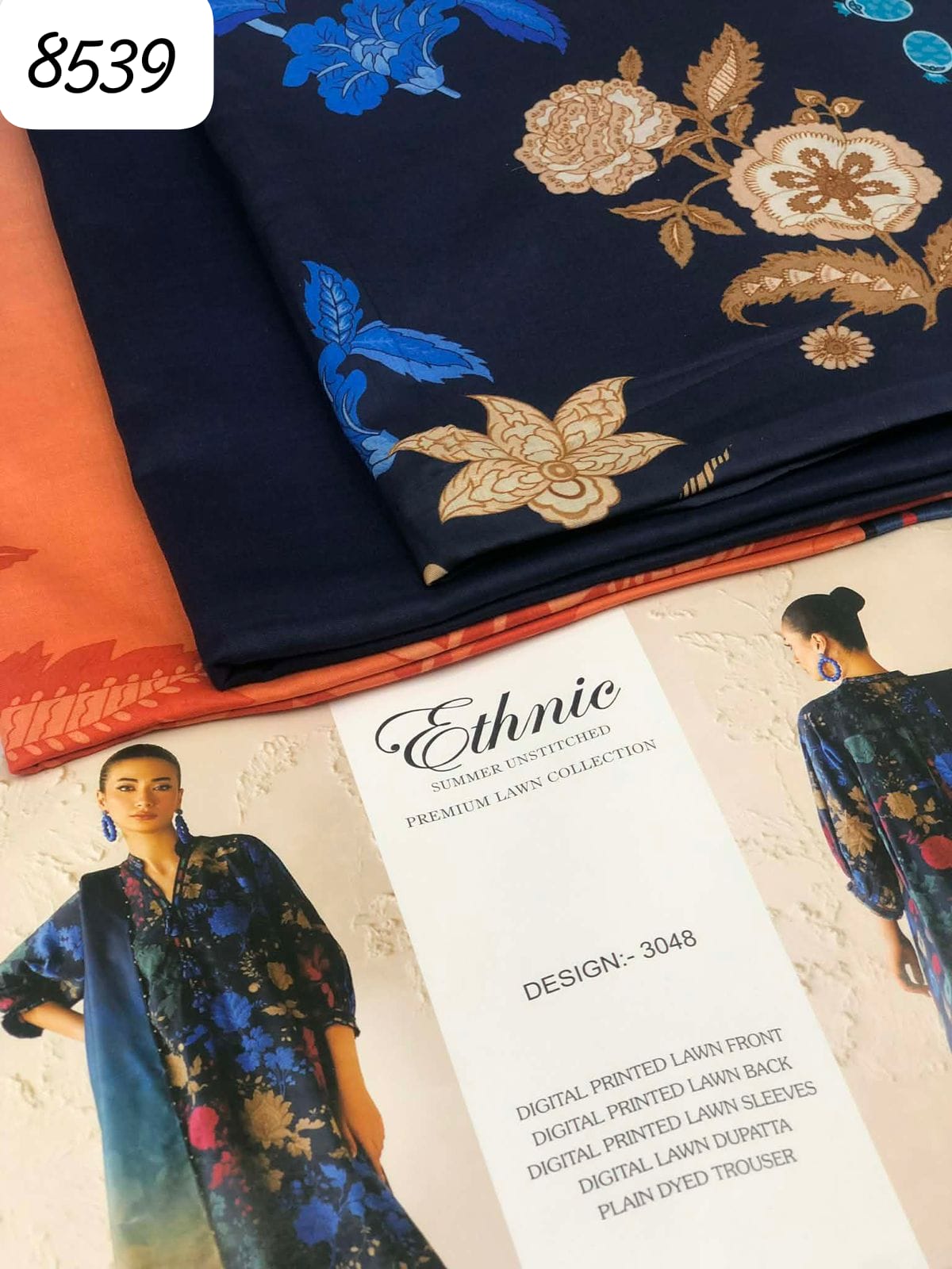 Summer Unstitched Premium Lawn Collection 3-PC (ETHINIC) - Image 8