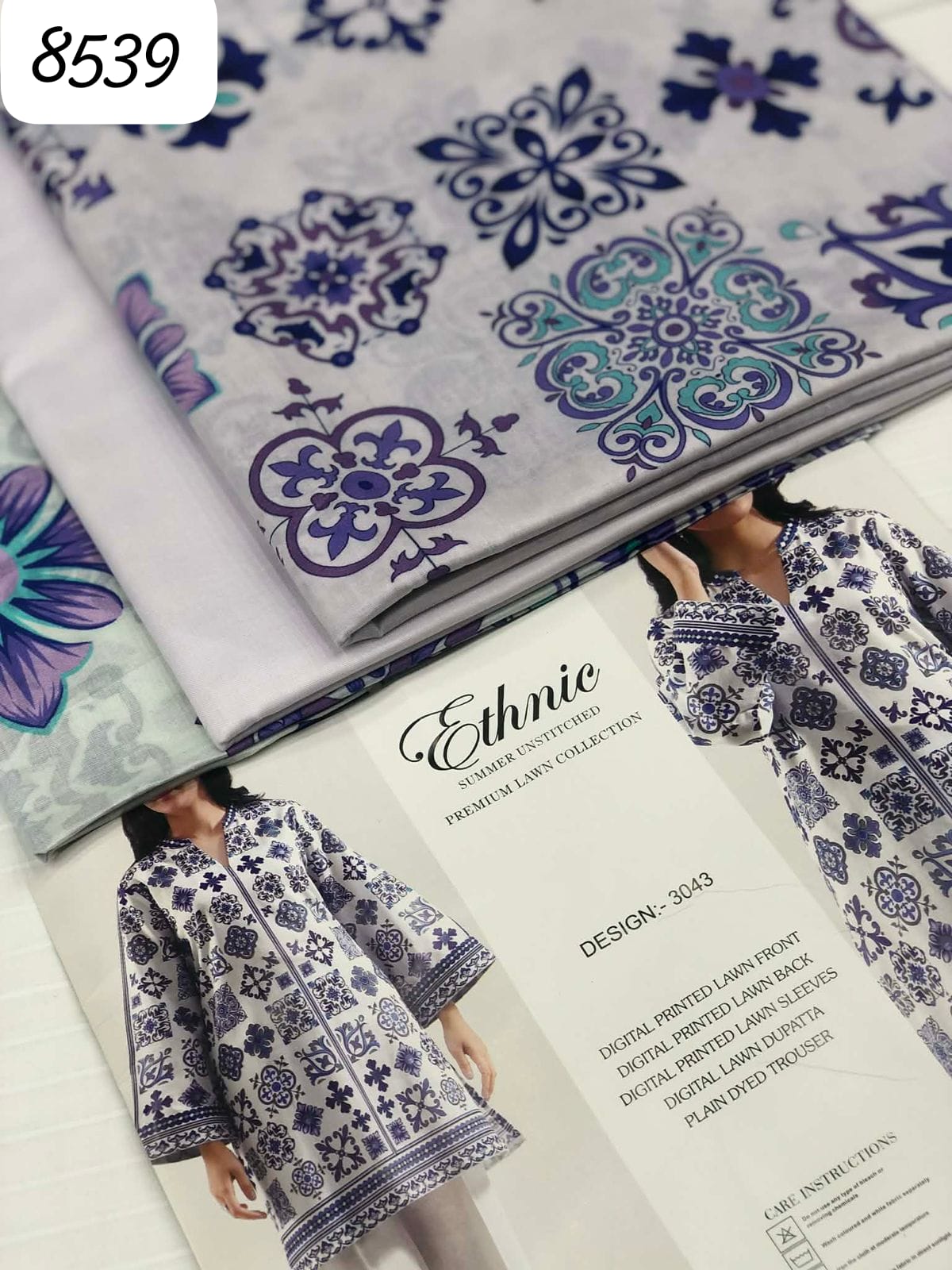 Summer Unstitched Premium Lawn Collection 3-PC (ETHINIC) - Image 4