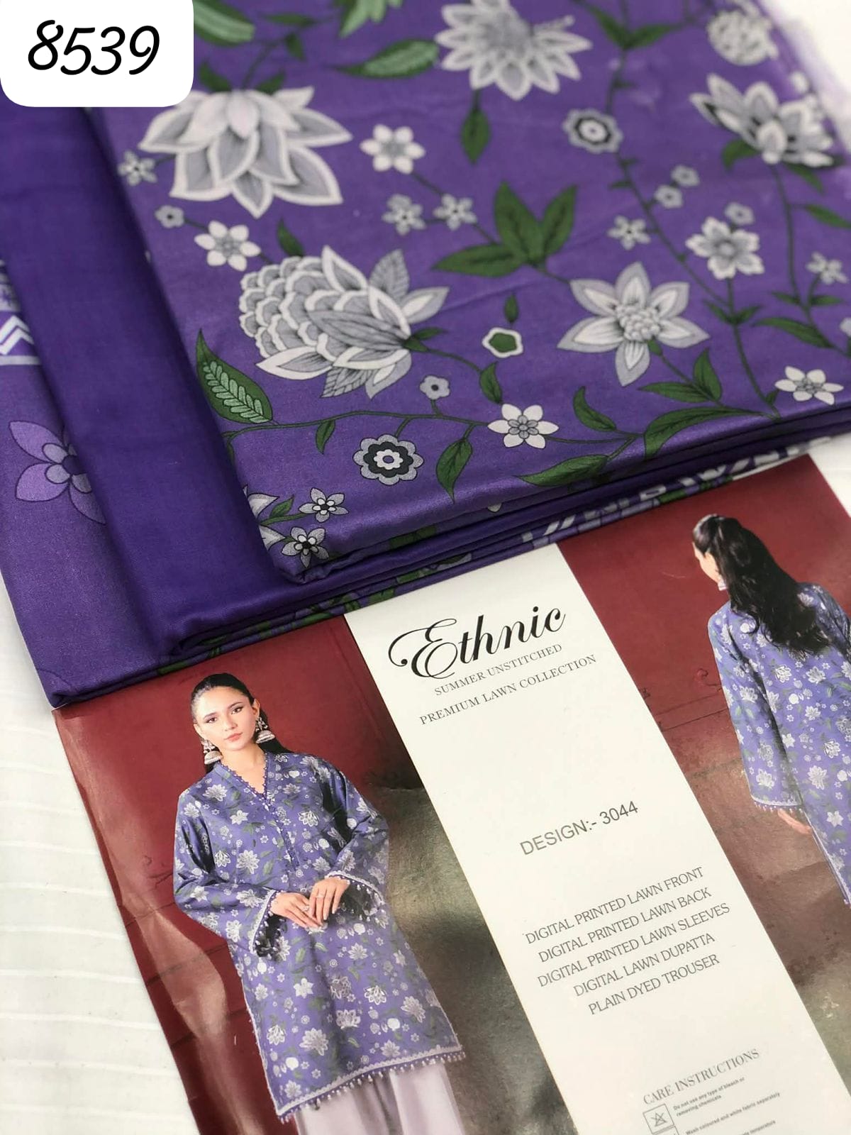Summer Unstitched Premium Lawn Collection 3-PC (ETHINIC) - Image 5