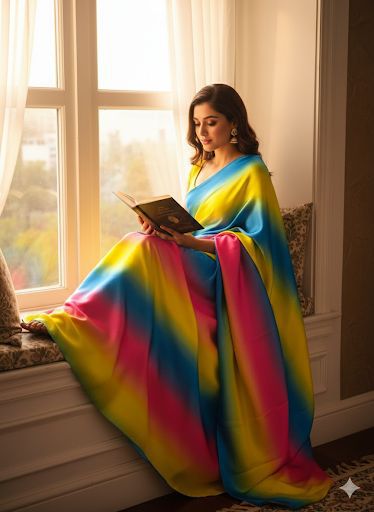 TIE & DYE STYLE MAXI UNSTITCHED 2 PIECE DRESS - Image 6