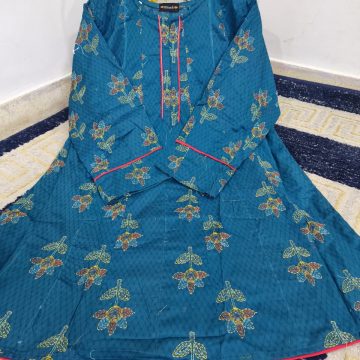 Khaadi Digital Printed Fully Embroidered Stitched Frock