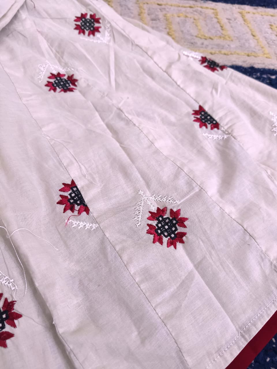 Khaadi Digital Printed Fully Embroidered Stitched Frock - Image 7