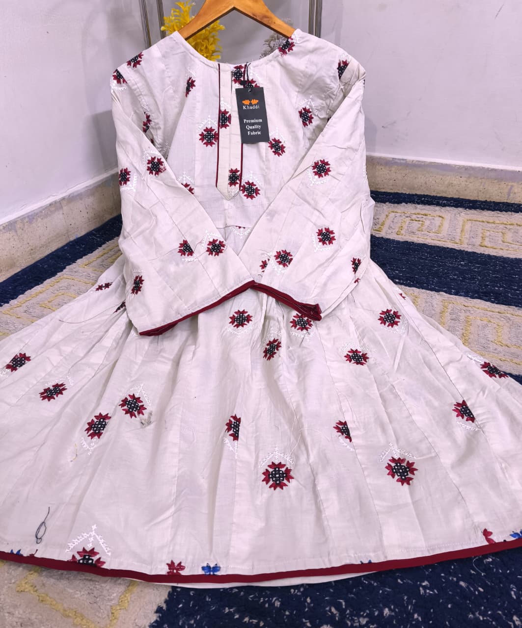 Khaadi Digital Printed Fully Embroidered Stitched Frock - Image 5
