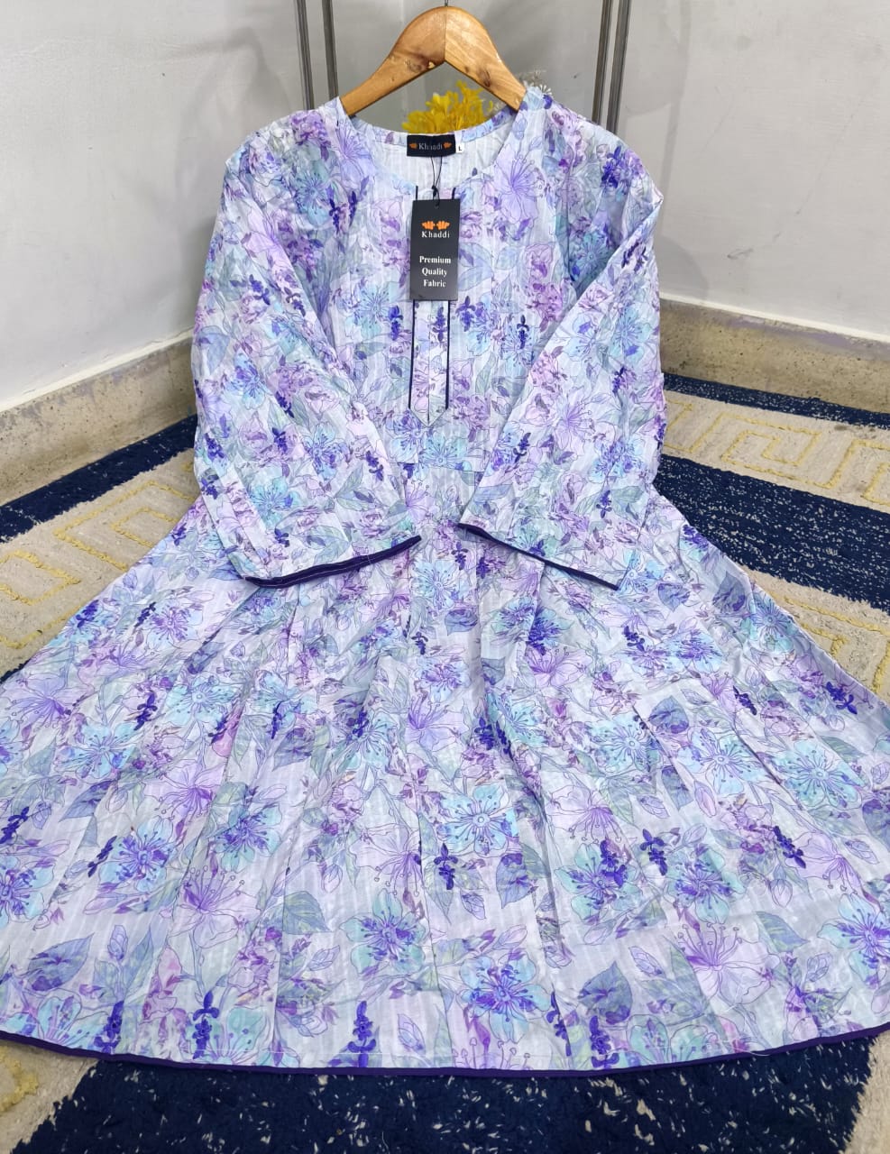Khaadi Digital Printed Fully Embroidered Stitched Frock - Image 4