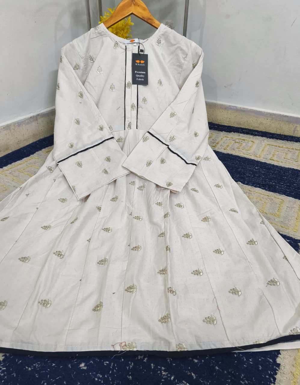 Khaadi Digital Printed Fully Embroidered Stitched Frock - Image 6