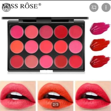 Miss Rose 15 colour lipstick palette