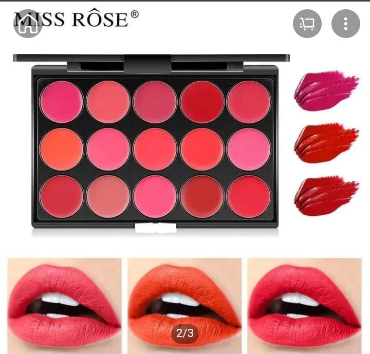 Miss Rose 15 colour lipstick palette